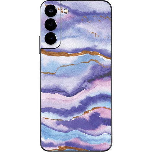 Blue Violet Watercolor Geode Galaxy S22 Plus Skin
